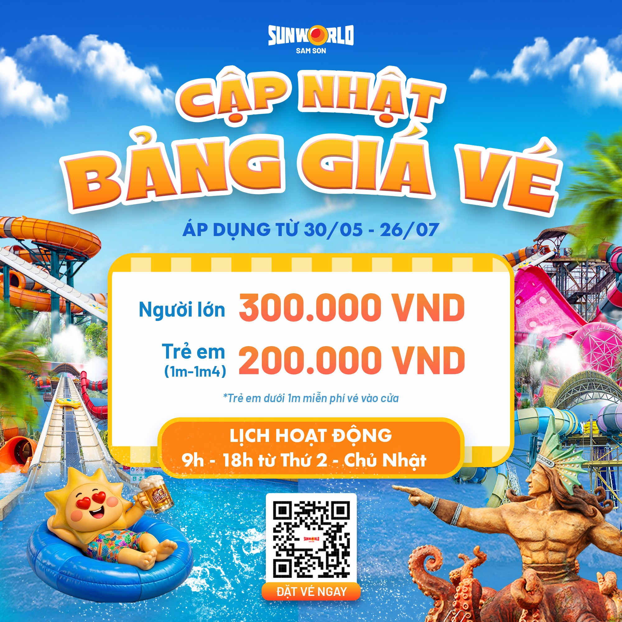 Bảng giá vé Sun World Sam Son.