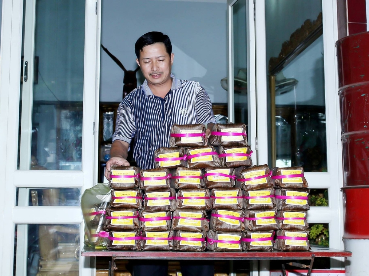 Bánh gai Tứ Trụ chất lượng đạt chuẩn OCOP. 