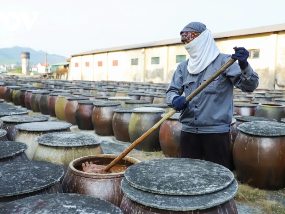 Cá và muối được ủ chượp trong chum sành từ 12 - 24 tháng.  Cá và muối được ủ chượp trong chum sành từ 12 - 24 tháng.