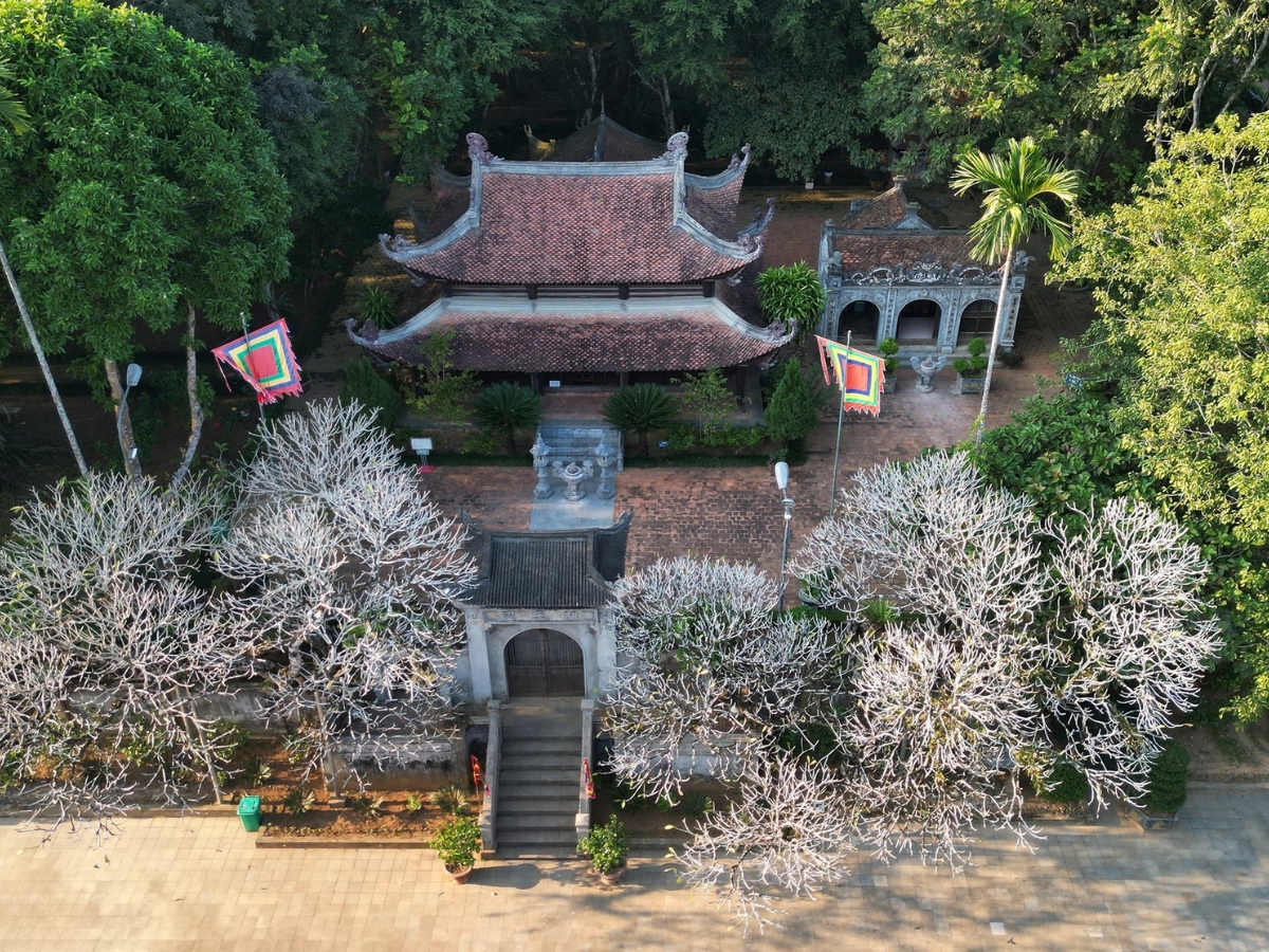 Đền thờ Lê Lai tọa lạc trên một ngọn đồi thấp ở trung tâm làng Tép, xã Kiên Thọ.