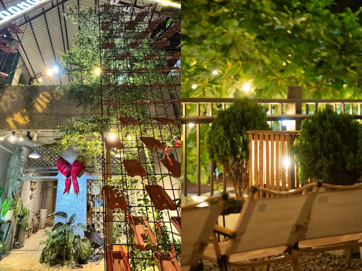 Không gian quán cafe Thong Dong Sầm Sơn nhẹ nhàng, gần gũi. 