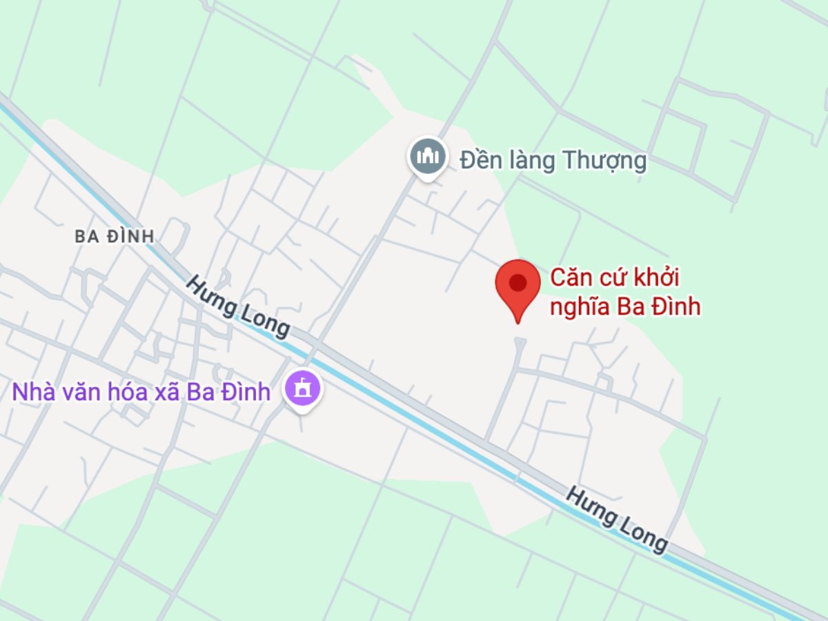 Chiến khu Ba Đình nằm tại xã Ba Đình, tỉnh Thanh Hóa.