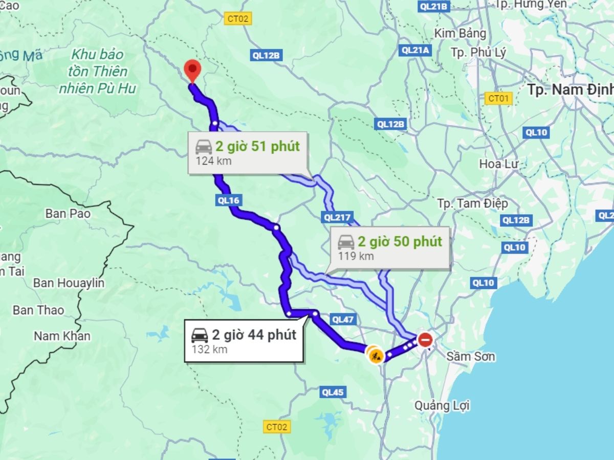 Từ trung tâm Thanh Hóa, du khách cần di chuyển 120 km để đến khu du lịch Pù Luông
