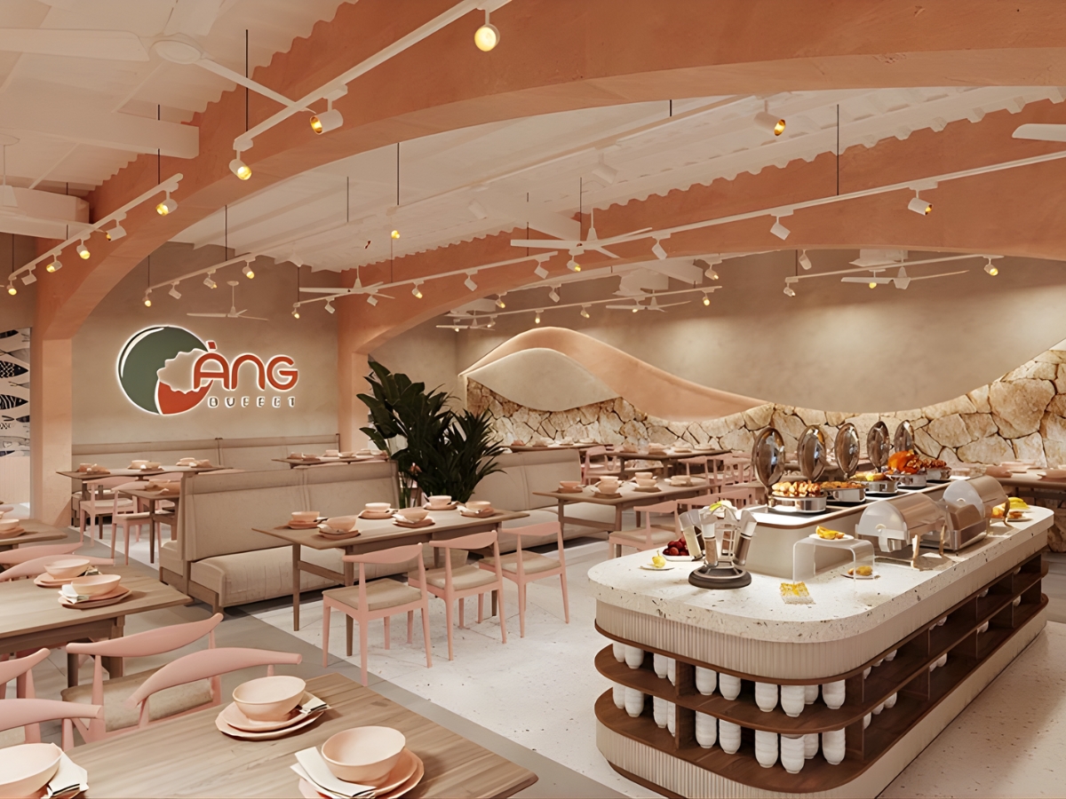 Nhà hàng Càng Buffet được thiết kế theo phong cách Địa Trung Hải sang trọng, hiện đại. (Nguồn: Sưu tầm)
